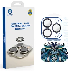 Pellicola protettiva Lito Titanium AR per fotocamera posteriore per Apple iPhone 17 Pro Max / 17 Pro, Vetro Temperato, Blu