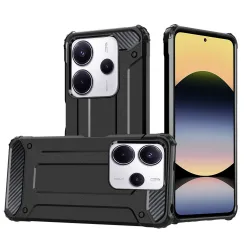 Custodia per Xiaomi Redmi Note 14 4G (Regionale), Techsuit, Hybrid Armor, Nera