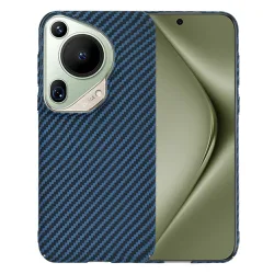 Custodia per Huawei Pura 70 Ultra, Techsuit, Carbonite FiberShell, Turchese