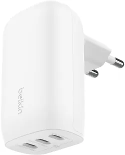 Caricatore da rete Belkin BoostCharge, 67W, 3A, 3 x USB-C, Bianco WCC002vfWH