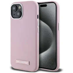 Custodia MagSafe per Apple iPhone 15, Karl Lagerfeld, FW Metal Plate, Rosa
