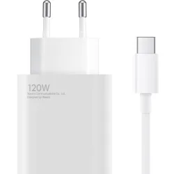 Caricabatterie di rete Xiaomi con cavo USB-C, 120W, 6A, 1 x USB-A, bianco BHR9462EU