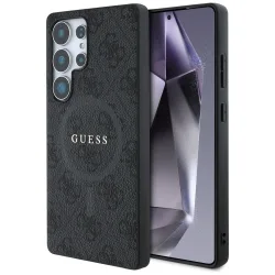 Custodia MagSafe per Samsung Galaxy S25 Ultra S938, Guess, 4G Ring Classic Logo, Nera