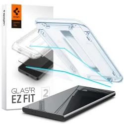 Pellicola Protettiva Schermo Spigen GlastR EZ FIT per Samsung Galaxy S24 Ultra S928, Vetro Temperato, Full Glue, Set 2 pezzi AGL07495