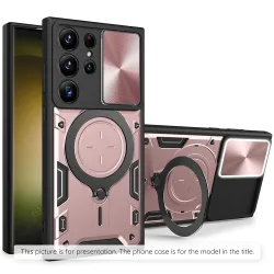 Custodia per Samsung Galaxy Z Flip8 F776, Techsuit, CamGuard Pro, Rosa Dorato