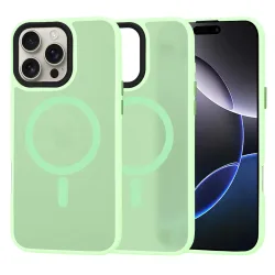 Custodia MagSafe per Apple iPhone 16 Pro Max, Techsuit, HaloFrost, Verde Chiaro