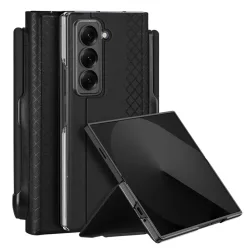 Custodia per Samsung Galaxy Z Fold Special, DUX DUCIS, Bril (con portapenne), Nera