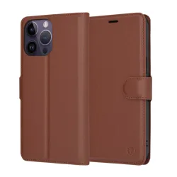 Custodia per Apple iPhone 14 Pro Max, Techsuit, Leather Folio, Marrone