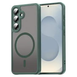 Custodia MagSafe per Samsung Galaxy S25 FE, Techsuit, HaloFrost II, Verde