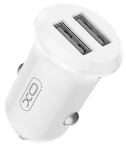 Caricabatterie Auto XO Design CC67, 12W, 2.4A, 2 x USB-A, Bianco