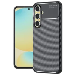 Custodia per Samsung Galaxy S24 FE S721, Techsuit, CarbonFiber, Nera