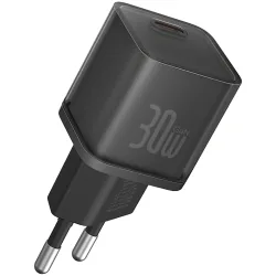 Caricabatterie di rete GaN5S di Baseus, 30W, 3A, 1 x USB-C, nero P10162504113-00