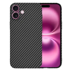 Custodia per Apple iPhone 16 Plus, Techsuit, Carbonite FiberShell, Nera