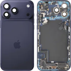 Cover Batteria Apple iPhone 17 Pro Max, Con Scocca Centrale, Parti Complete, Blu Scuro (Deep Blue), Swap Premium