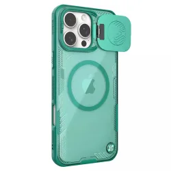 Custodia MagSafe per Apple iPhone 16 Pro Max, Nillkin, Iceblade Prop (senza ritaglio per fotocamera), Verde