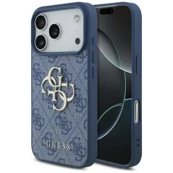 Custodia per Apple iPhone 17 Pro Max, Guess, 4G Big Logo, Blu