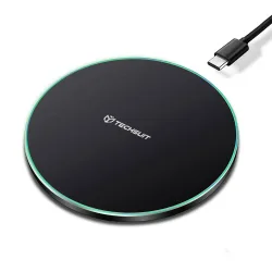 Caricabatterie Wireless Rete Techsuit CHWR031 Premium, 15W, 1.67A, Nero