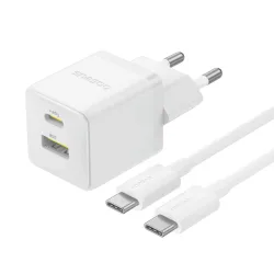 Caricabatterie Rete con Cavo USB-C Baseus Palm, 30W, 3A, 1 x USB-A - 1 x USB-C, Bianco P1011160A213-01
