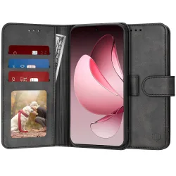 Custodia per Oppo Reno13 Pro, Techsuit, Diary Book, Nera