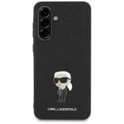 Custodia per Samsung Galaxy A36 A366, Karl Lagerfeld, Glitter Fixed Ikonik Karl, Nera