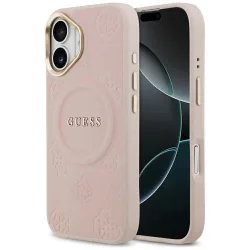 Custodia MagSafe per Apple iPhone 17, Guess, Peony Hot Stamp, Rosa