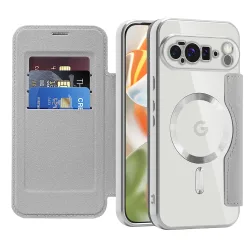 Custodia MagSafe per Google Pixel 10 Pro XL, Techsuit, SmartMag Book, Grigio