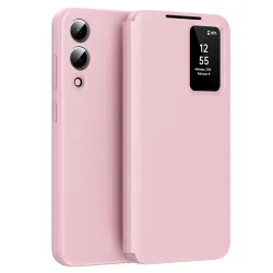 Custodia per Samsung Galaxy S25 Edge S937, Techsuit, SmartView, Rosa