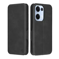 Custodia per Oppo Reno13, Techsuit, Safe Wallet Plus, Nera