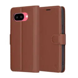 Custodia per Google Pixel 9a, Techsuit, Leather Folio, Marrone