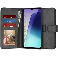 Custodia per Xiaomi Poco C75 / Redmi 14C, Techsuit, Diary Book, Nera