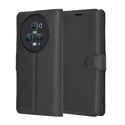 Custodia per Honor Magic5 Pro, Techsuit, Leather Folio, Nera