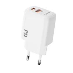 Caricabatterie Retea Lito LC28, 20W, 3A, 1 x USB-A - 1 x USB-C, Bianco