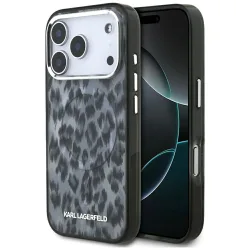 Custodia MagSafe per Apple iPhone 17 Pro, Karl Lagerfeld, IML Leopard Pattern, Nera