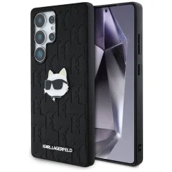 Custodia per Samsung Galaxy S25 Ultra S938, Karl Lagerfeld, Monogram Choupette's Head, Nera