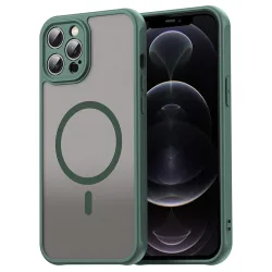 Custodia MagSafe per Apple iPhone 12 Pro Max, Techsuit, HaloFrost II, Verde