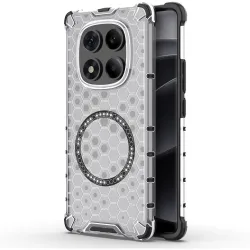 Custodia MagSafe per Xiaomi Redmi Note 14 Pro 4G, Techsuit, HoneyComb Shield, Bianca