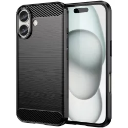 Custodia per Apple iPhone 16 Plus, OEM, Carbonio, Nera