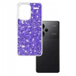 Custodia per Xiaomi Redmi Note 13 Pro+, Techsuit, Sparkly Glitter, Viola