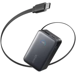 Batteria Esterna Anker Nano, 10000mAh, 45W, QC + PD, 1 x USB-A - 2 x USB-C, Nera A1638H11