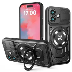 Custodia per Apple iPhone 17, Techsuit, RuggedCam, Nera