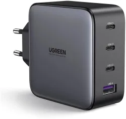 Caricabatterie da Rete UGREEN CD226, 100W, 5A, 1 x USB-A - 3 x USB-C, Nero