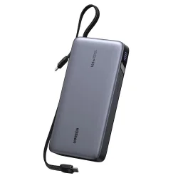 Batteria Esterna UGREEN PB552 (55995B), 25000mAh, 165W, QC + PD, 1 x USB-A - 3 x USB-C, Grigio