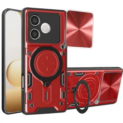 Custodia per Honor 600 Lite, Techsuit, CamGuard Pro, Rossa