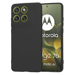 Custodia per Motorola Edge 70, Techsuit, SoftFlex, Nera