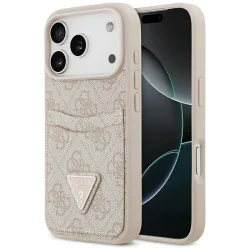 Custodia per Apple iPhone 17 Pro, Guess, 4G Double Card Triangle, Rosa