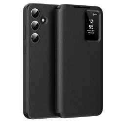 Custodia per Samsung Galaxy A55 5G A556, Techsuit, SmartView, Nera