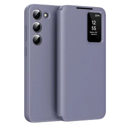 Custodia per Samsung Galaxy S23+ S916, Techsuit, SmartView, Viola