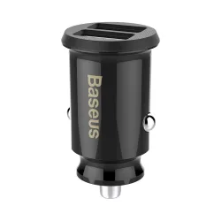 Caricabatterie Auto Baseus Grain, 10W, 2.4A, 2 x USB-A, Nero CCALL-ML01