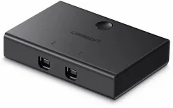Switch USB UGREEN US158, 2 x USB-B, Nero