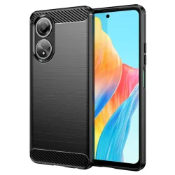 Custodia per Oppo A58 4G, Techsuit, Carbonio, Nera